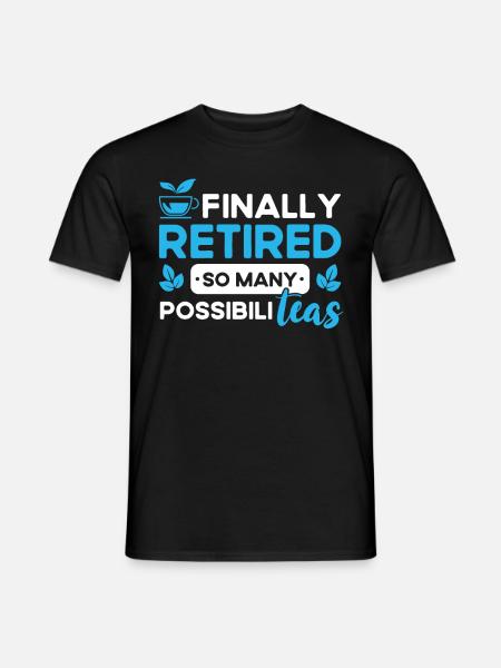 Teetrinker Teeliebhaber Geschenk Tee - Männer T-Shirt - Schwarz
