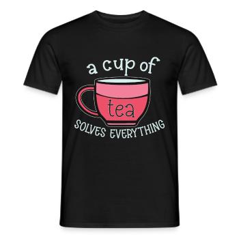 Tea Drinker Tea Lover Gift Tea - Men's T-Shirt - black - Front - AI Model Male 178 light (178cm)