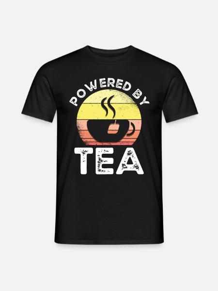 Teetrinker Teeliebhaber Geschenk Tee - Männer T-Shirt - Schwarz