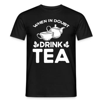 Tea Drinker Tea Lover Gift Tea - Men's T-Shirt - black - Front - AI Model Male 178 light (178cm)