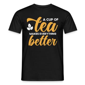 Tea Drinker Tea Lover Gift Tea - Men's T-Shirt - black - Front - AI Model Male 178 light (178cm)