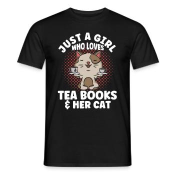 Tea Drinker Tea Lover Gift Tea - Men's T-Shirt - black - Front - AI Model Male 178 light (178cm)