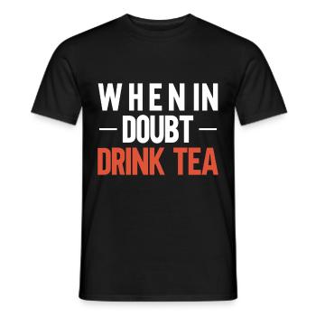 Tea Drinker Tea Lover Gift Tea - Men's T-Shirt - black - Front - AI Model Male 178 light (178cm)