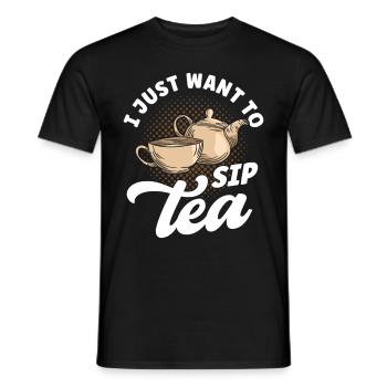 Tea Drinker Tea Lover Gift Tea - Men's T-Shirt - black - Front - AI Model Male 178 light (178cm)
