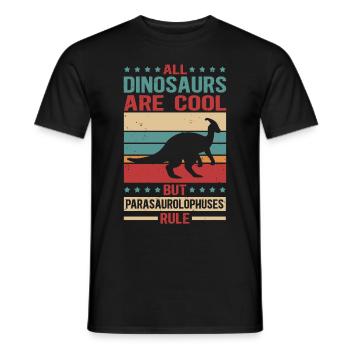Parasaurolophus Dinosaure Dinos Cadeau - T-shirt homme - noir - Devant - AI Model Male 178 light (178cm)