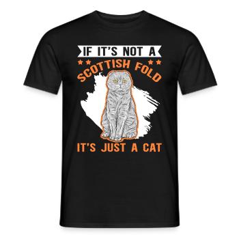 Scottish Folding Ear Cat Cat Owner Gift - Men's T-Shirt - black - Front - AI Model Male 178 light (178cm)