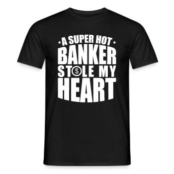 Banquier Banque Argent Banquier - T-shirt homme - noir - Devant - AI Model Male 178 light (178cm)