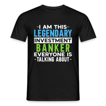 Banquier Banque Argent Banquier - T-shirt homme - noir - Devant - AI Model Male 178 light (178cm)