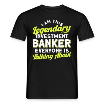 Banquier Banque Argent Banquier - T-shirt homme - noir - Devant - AI Model Male 178 light (178cm)
