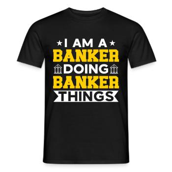Banquier Banque Argent Banquier - T-shirt homme - noir - Devant - AI Model Male 178 light (178cm)