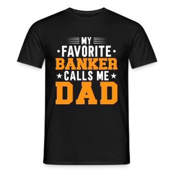 Banquier Banque Argent Banquier - T-shirt homme - noir - Devant - AI Model Male 178 light (178cm)