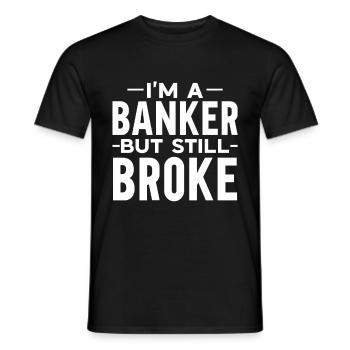 Banquier Banque Argent Banquier - T-shirt homme - noir - Devant - AI Model Male 178 light (178cm)