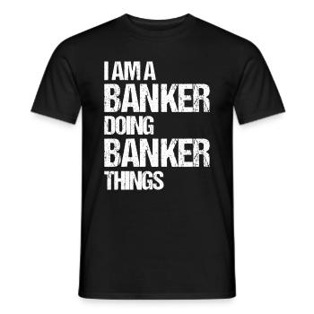 Banquier Banque Argent Banquier - T-shirt homme - noir - Devant - AI Model Male 178 light (178cm)