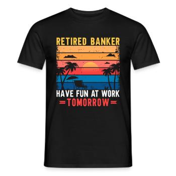 Banquier Banque Argent Banquier - T-shirt homme - noir - Devant - AI Model Male 178 light (178cm)