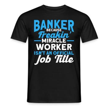 Banquier Banque Argent Banquier - T-shirt homme - noir - Devant - AI Model Male 178 light (178cm)