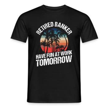 Banquier Banque Argent Banquier - T-shirt homme - noir - Devant - AI Model Male 178 light (178cm)