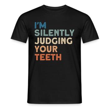 Dentist Dental Gift Medical Student Dentist - Men's T-Shirt - black - Front - AI Model Male 178 light (178cm)