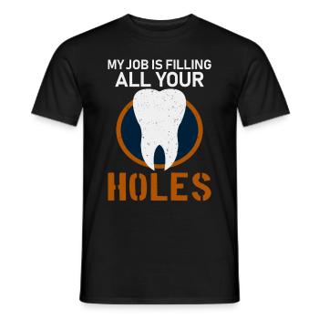 Dentist Dental Gift Medical Student Dentist - Men's T-Shirt - black - Front - AI Model Male 178 light (178cm)