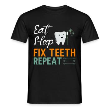 Dentist Dental Gift Medical Student Dentist - Men's T-Shirt - black - Front - AI Model Male 178 light (178cm)
