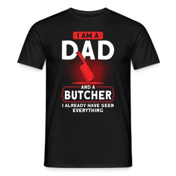 Butcher Cadeau Boucher Boucher Maître Boucher - T-shirt homme - noir - Devant - AI Model Male 178 light (178cm)