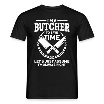Butcher Cadeau Boucher Boucher Maître Boucher - T-shirt homme - noir - Devant - AI Model Male 178 light (178cm)