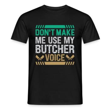 Butcher Cadeau Boucher Boucher Maître Boucher - T-shirt homme - noir - Devant - AI Model Male 178 light (178cm)