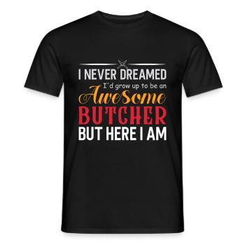 Butcher Cadeau Boucher Boucher Maître Boucher - T-shirt homme - noir - Devant - AI Model Male 178 light (178cm)