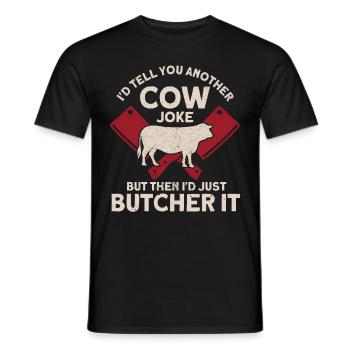 Butcher Cadeau Boucher Boucher Maître Boucher - T-shirt homme - noir - Devant - AI Model Male 178 light (178cm)