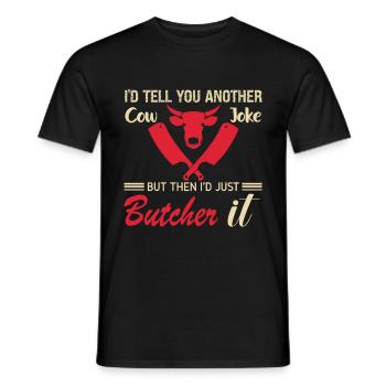 Butcher Cadeau Boucher Boucher Maître Boucher - T-shirt homme - noir - Devant - AI Model Male 178 light (178cm)