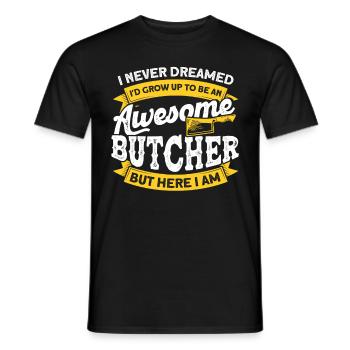 Butcher Cadeau Boucher Boucher Maître Boucher - T-shirt homme - noir - Devant - AI Model Male 178 light (178cm)