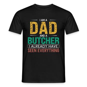Butcher Cadeau Boucher Boucher Maître Boucher - T-shirt homme - noir - Devant - AI Model Male 178 light (178cm)