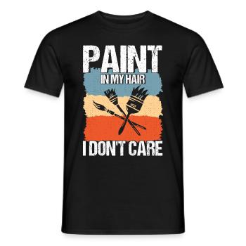 Peintre Cadeau Peinture Artiste Maître Peintre - T-shirt homme - noir - Devant - AI Model Male 178 light (178cm)