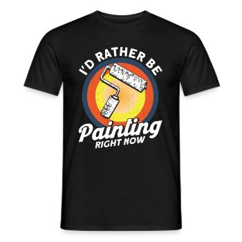 Peintre Cadeau Peinture Artiste Maître Peintre - T-shirt homme - noir - Devant - AI Model Male 178 light (178cm)
