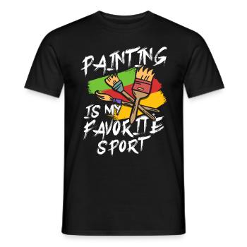 Peintre Cadeau Peinture Artiste Maître Peintre - T-shirt homme - noir - Devant - AI Model Male 178 light (178cm)