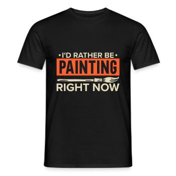 Peintre Cadeau Peinture Artiste Maître Peintre - T-shirt homme - noir - Devant - AI Model Male 178 light (178cm)