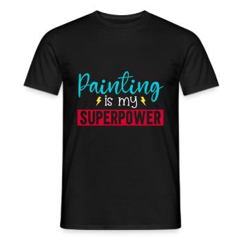 Peintre Cadeau Peinture Artiste Maître Peintre - T-shirt homme - noir - Devant - AI Model Male 178 light (178cm)