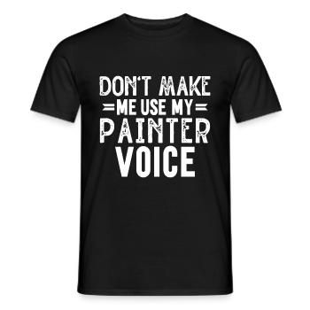 Peintre Cadeau Peinture Artiste Maître Peintre - T-shirt homme - noir - Devant - AI Model Male 178 light (178cm)