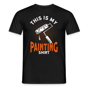 Peintre Cadeau Peinture Artiste Maître Peintre - T-shirt homme - noir - Devant - AI Model Male 178 light (178cm)