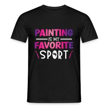 Peintre Cadeau Peinture Artiste Maître Peintre - T-shirt homme - noir - Devant - AI Model Male 178 light (178cm)