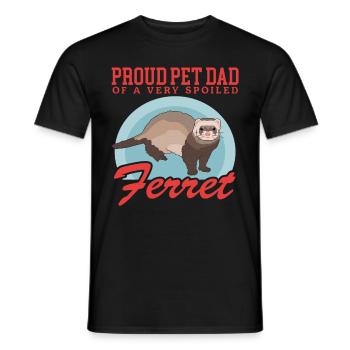 Ferret Dad Ferret Owner Ferret Gift - Men's T-Shirt - black - Front - AI Model Male 178 light (178cm)