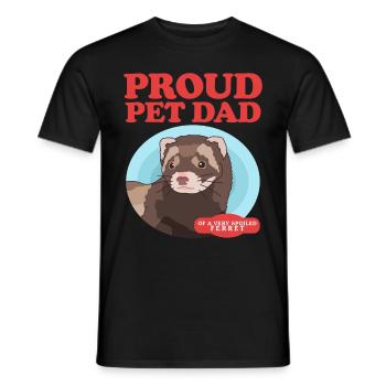 Frettchen Dad Frettchen Liebhaber Geschenk - Männer T-Shirt - Schwarz - Vorne - AI Model Male 178 light (178cm)