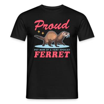 Ferret Mom | Ferret Owner Gift - Men's T-Shirt - black - Front - AI Model Male 178 light (178cm)
