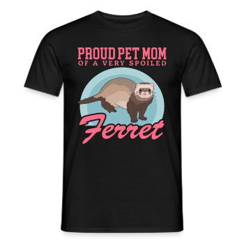 Ferret Mom Ferret Owner Gift - Men's T-Shirt - black - Front - AI Model Male 178 light (178cm)