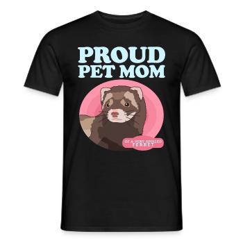 Ferret Mom Ferret Lover Gift - Men's T-Shirt - black - Front - AI Model Male 178 light (178cm)