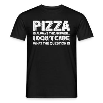 Pizza Food Pizzeria Pizza slice Pizza maker - Men's T-Shirt - black - Front - AI Model Male 178 light (178cm)