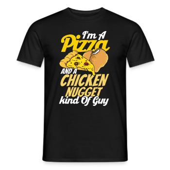 Pizza Food Pizzeria Pizza slice Pizza maker - Men's T-Shirt - black - Front - AI Model Male 178 light (178cm)
