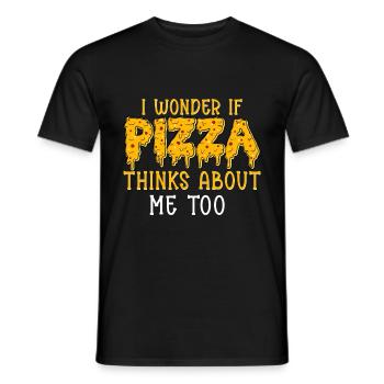 Pizza Food Pizzeria Pizza slice Pizza maker - Men's T-Shirt - black - Front - AI Model Male 178 light (178cm)