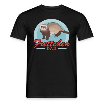 Frettchen Dad Frettchen Besitzer Geschenk - Männer T-Shirt - Schwarz - Vorne - AI Model Male 178 light (178cm)