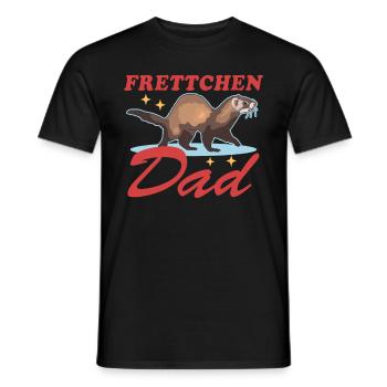 Frettchen Dad Frettchen Ferret Besitzer Geschenk - Männer T-Shirt - Schwarz - Vorne - AI Model Male 178 light (178cm)