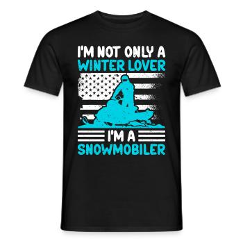 Snowmobile Snowmobiler Snowmobile Gift - Men's T-Shirt - black - Front - AI Model Male 178 light (178cm)